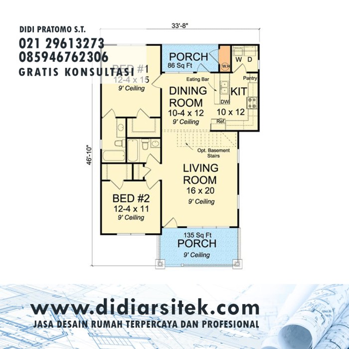 Jasa Desain Rumah 2D Murah