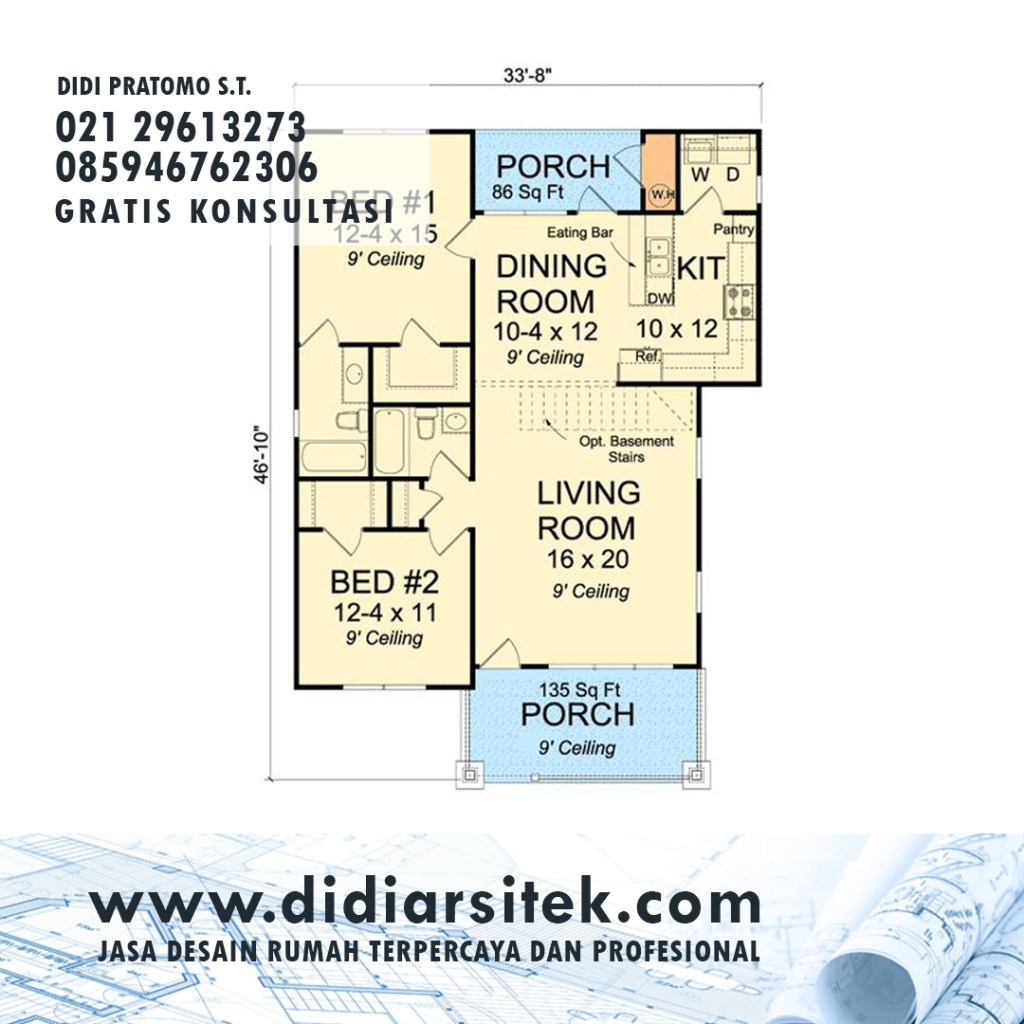 Jasa Desain Rumah 2D Murah –&nbsp;didiarsitek.com