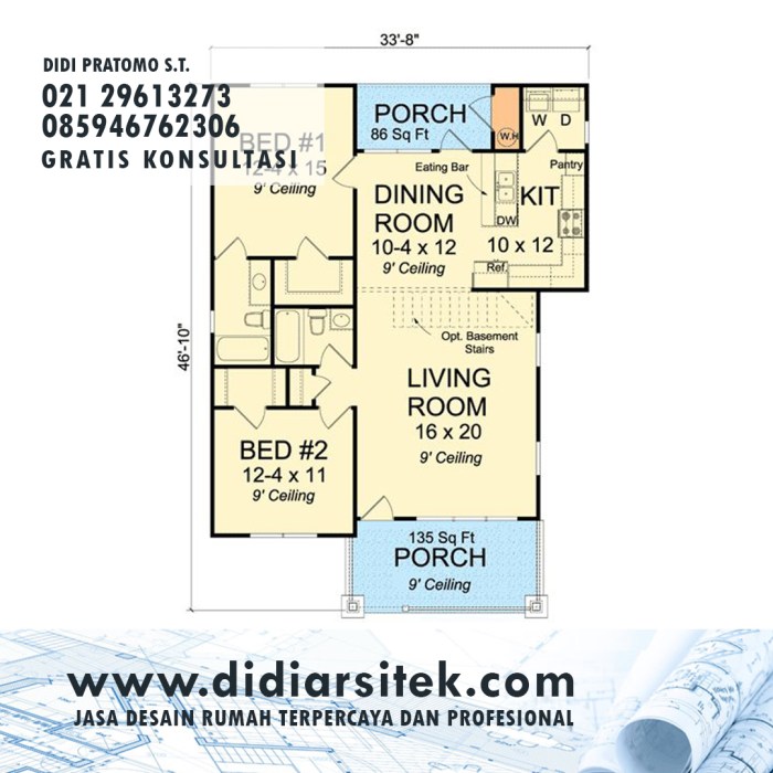 Jasa Desain Rumah 2D di Jakarta Pusat